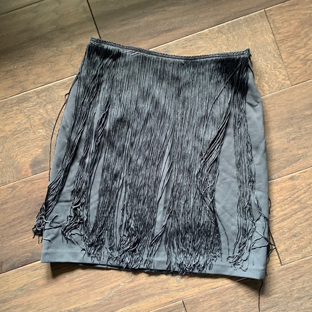 Zara Fringe Mini Skirt
